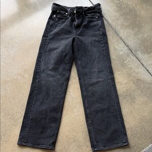 AYR Black Denim Jeans with Branded Waist Patch// the Special Sauce